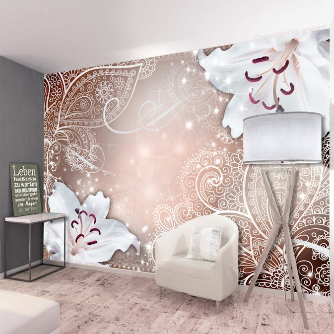 Fototapet Arkiio Självhäftande Oriental Wings Brown