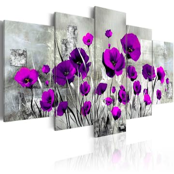 Akrylglastavla Arkiio Meadow: Purple Poppies