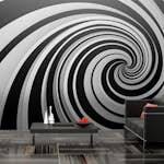 Fototapet XXL Arkiio Black and white swirl 550x270 cm
