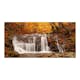 Fototapet XXL Arkiio Autumn landscape waterfall in forest 550x270 cm