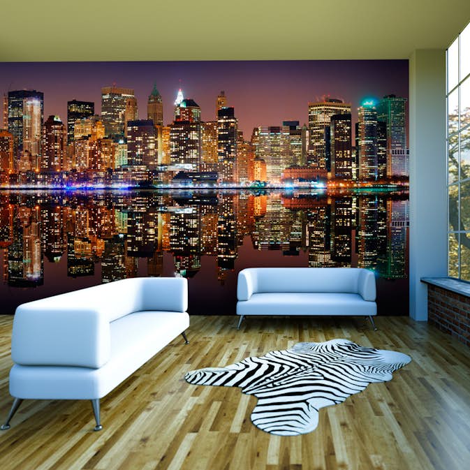 Fototapet XXL Arkiio Gold reflections NYC 550x270 cm