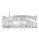 Fototapet XXL Arkiio Parisian s sketchbook 550x270 cm