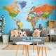 Fototapet Arkiio Självhäftande World Map Colourful Geography