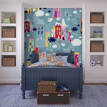 Fototapet Arkiio Stad Bland Molnen