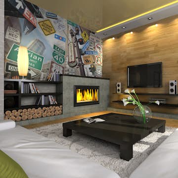 Fototapet Arkiio Nyc Tecken På En Färgad Bakgrund