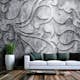 Fototapet Arkiio Silver Bakgrund Med Blommönster