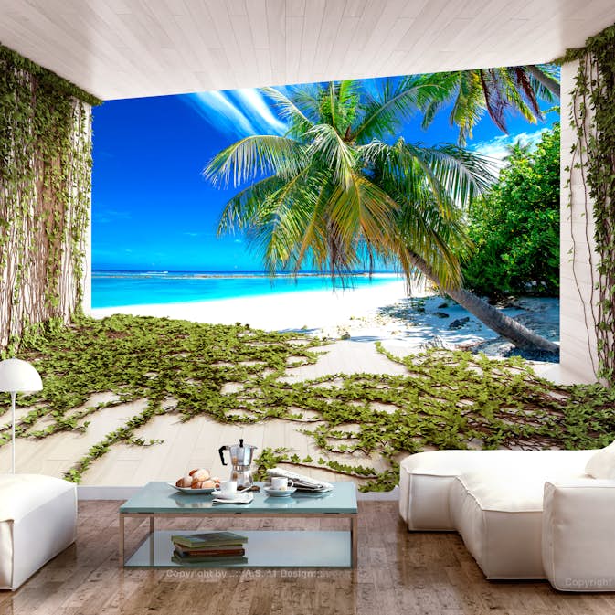 Fototapet Arkiio Självhäftande Beach And Ivy