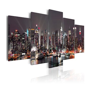 Tavla Arkiio Manhattan På Natten 200x100