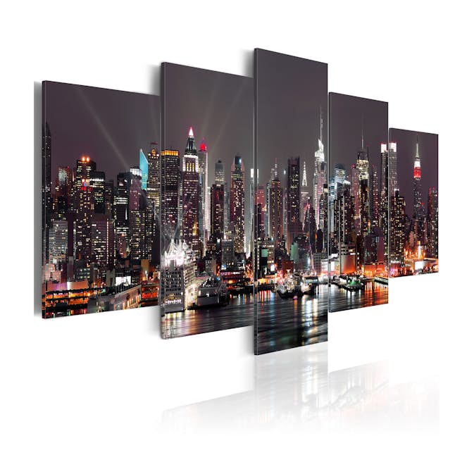 Tavla Arkiio Manhattan På Natten 200x100