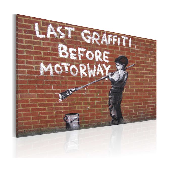Tavla Arkiio Last Graffiti Before Motorway Banksy 60x40