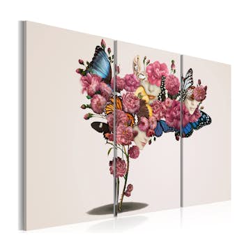 Tavla Arkiio Fjärilar Blommor Och Karneval