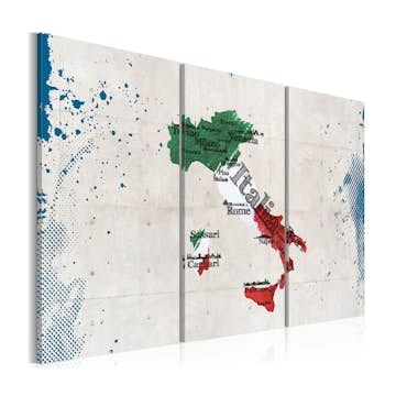 Tavla Arkiio Karta Över Italien Triptyk