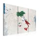 Tavla Arkiio Karta Över Italien Triptyk