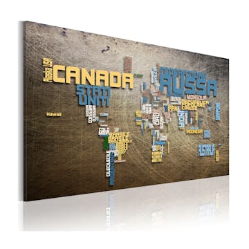 Tavla Arkiio Karta Över Världen Italienska