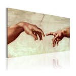 Handmålad Tavla Arkiio Skapandet Av Adam Fragment Av Målning 120x60