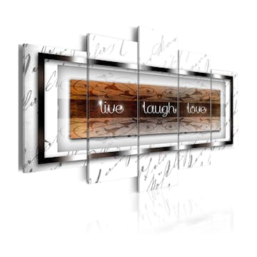 Tavla Arkiio Live Laugh Love White