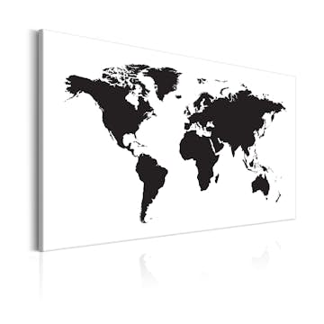 Tavla Arkiio World Map Black & White Elegance
