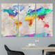 Tavla Arkiio World Map Rainbow Gradient
