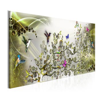 Tavla Arkiio Hummingbirds Dance Green