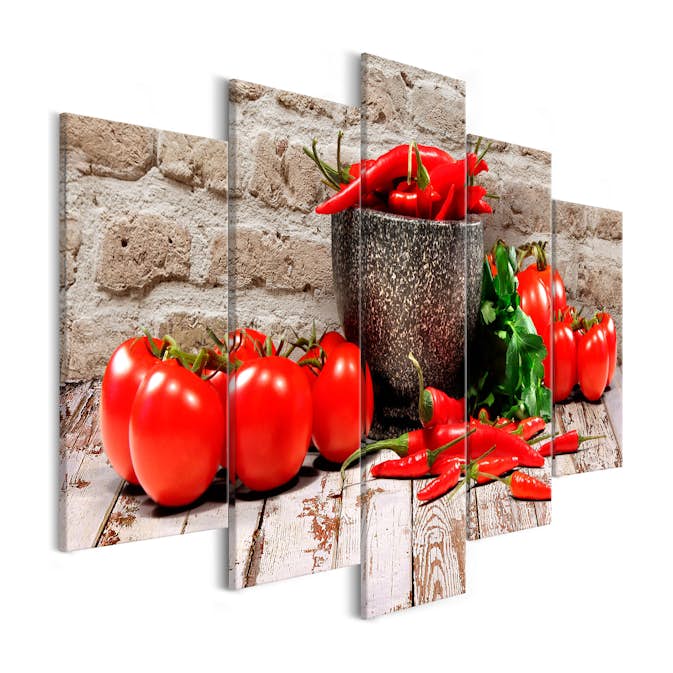 Tavla Arkiio Red Vegetables Brick 5 delar