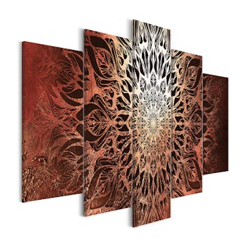 Tavla Arkiio Hypnosis Orange Wide 5 delar