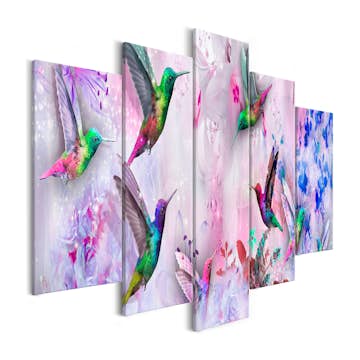 Tavla Arkiio Colourful Hummingbirds Violet 5 delar