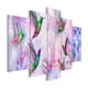 Tavla Arkiio Colourful Hummingbirds Violet 5 delar