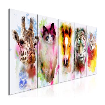 Tavla Arkiio Watercolour Animals 5 delar