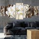 Tavla Arkiio Orchid Waterfall Wide Brown 5 delar