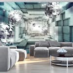 Fototapet Arkiio Självhäftande Journey Through The Blue Tunnel