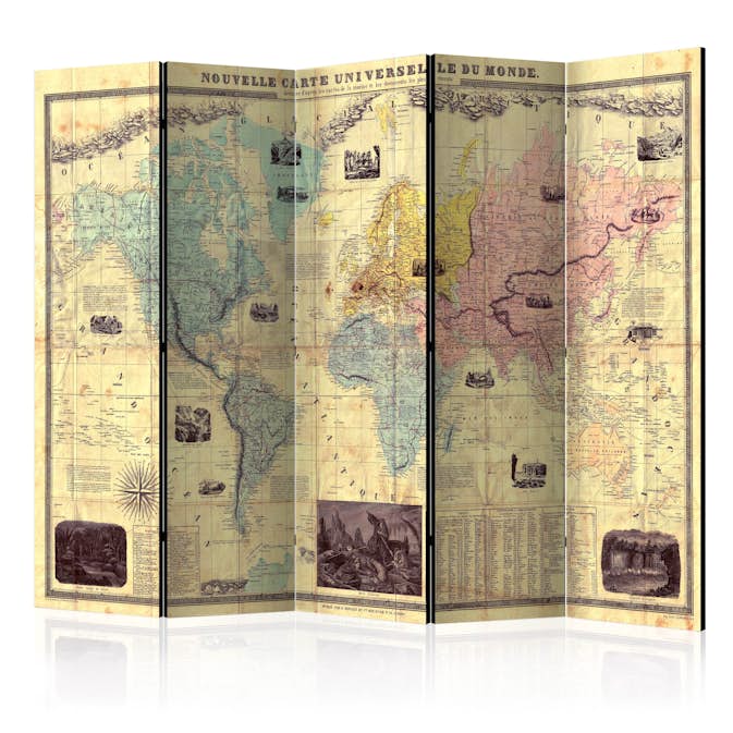 Rumsavdelare Arkiio Nouvelle Carte Du Monde 225x172 cm