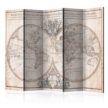 Rumsavdelare Arkiio Mappe-Monde Geo-Hydrographique 225x172 cm