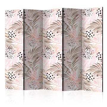 Rumsavdelare Arkiio Pink Palm Leaves II 225x172 cm