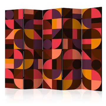 Rumsavdelare Arkiio Geometric Mosaic Red II 225x172 cm
