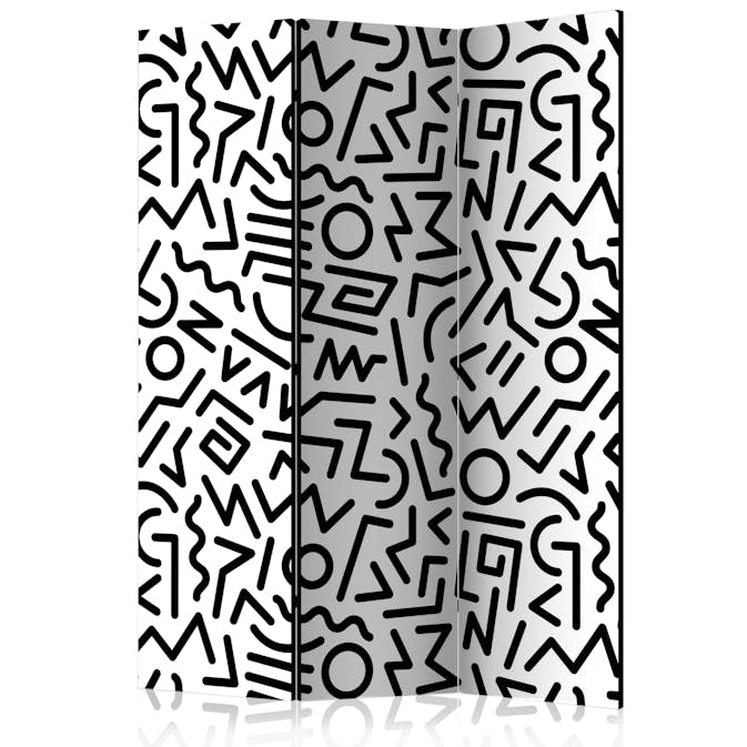 Rumsavdelare Arkiio Black And White Maze 135x172 cm