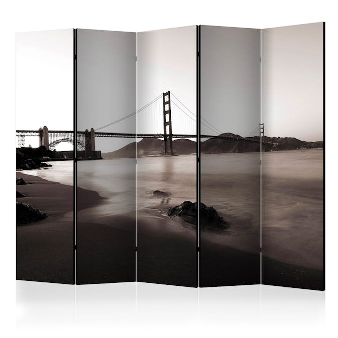 Rumsavdelare Arkiio San Francisco Golden Gate Bridge in Black and White II 225x172 cm
