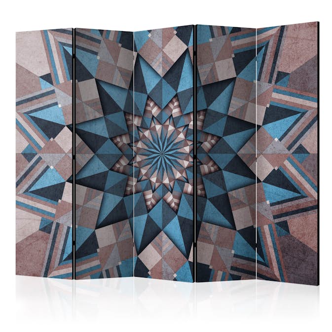 Rumsavdelare Arkiio Star Mandala Brown and Blue II 225x172 cm
