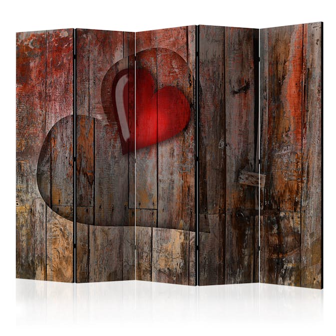 Rumsavdelare Arkiio Heart on Wooden Background II 225x172 cm