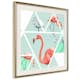 Poster Artgeist Affisch Geometric Flamingos