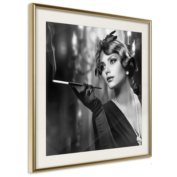 Poster Artgeist Affisch Lady with Cigarette