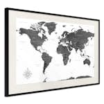 Poster Artgeist Affisch Monochrome Map