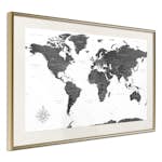 Poster Artgeist Affisch Monochrome Map