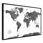 Poster Artgeist Affisch Monochrome Map