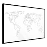 Poster Artgeist Affisch Geometric Map