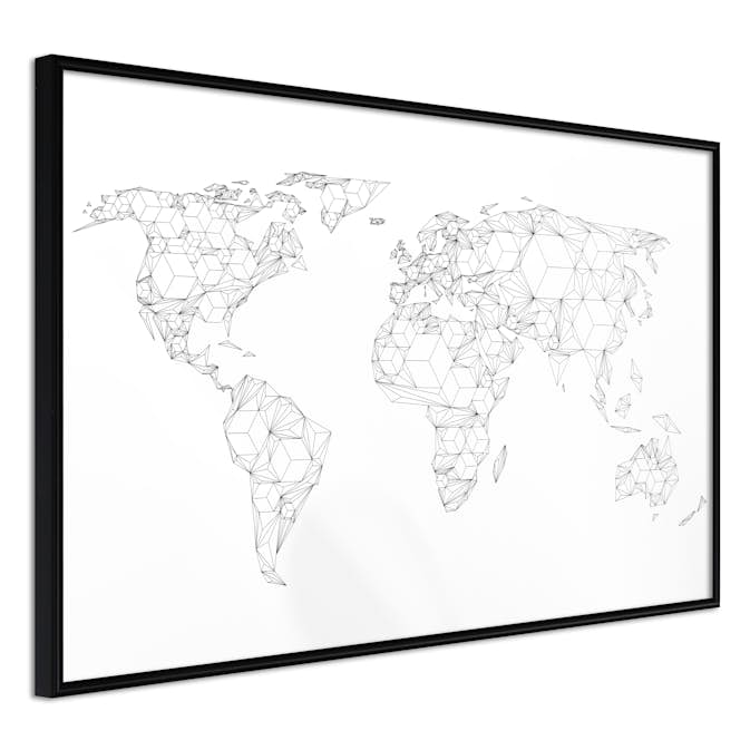 Poster Artgeist Affisch Geometric Map