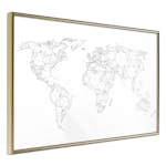 Poster Artgeist Affisch Geometric Map