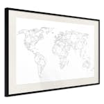 Poster Artgeist Affisch Geometric Map