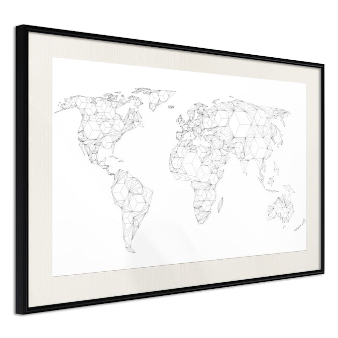 Poster Artgeist Affisch Geometric Map