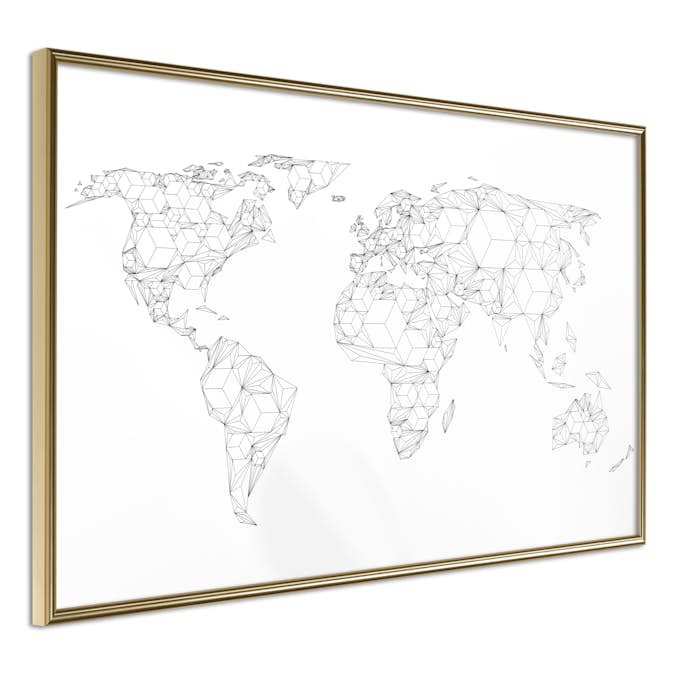 Poster Artgeist Affisch Geometric Map