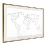 Poster Artgeist Affisch Geometric Map